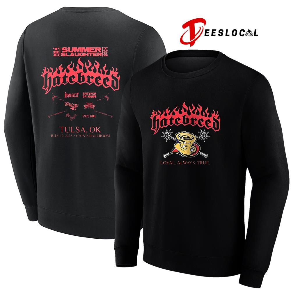 Hatebreed The Summer Slaughter tour loyal always true Tulsa Oklahoma Cain’s Ball Room graphic shirt