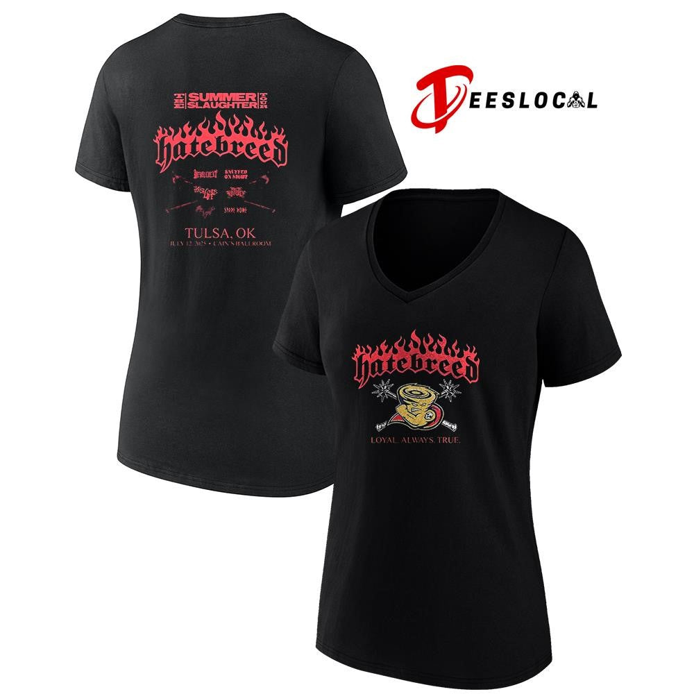 Hatebreed The Summer Slaughter tour loyal always true Tulsa Oklahoma Cain’s Ball Room graphic shirt