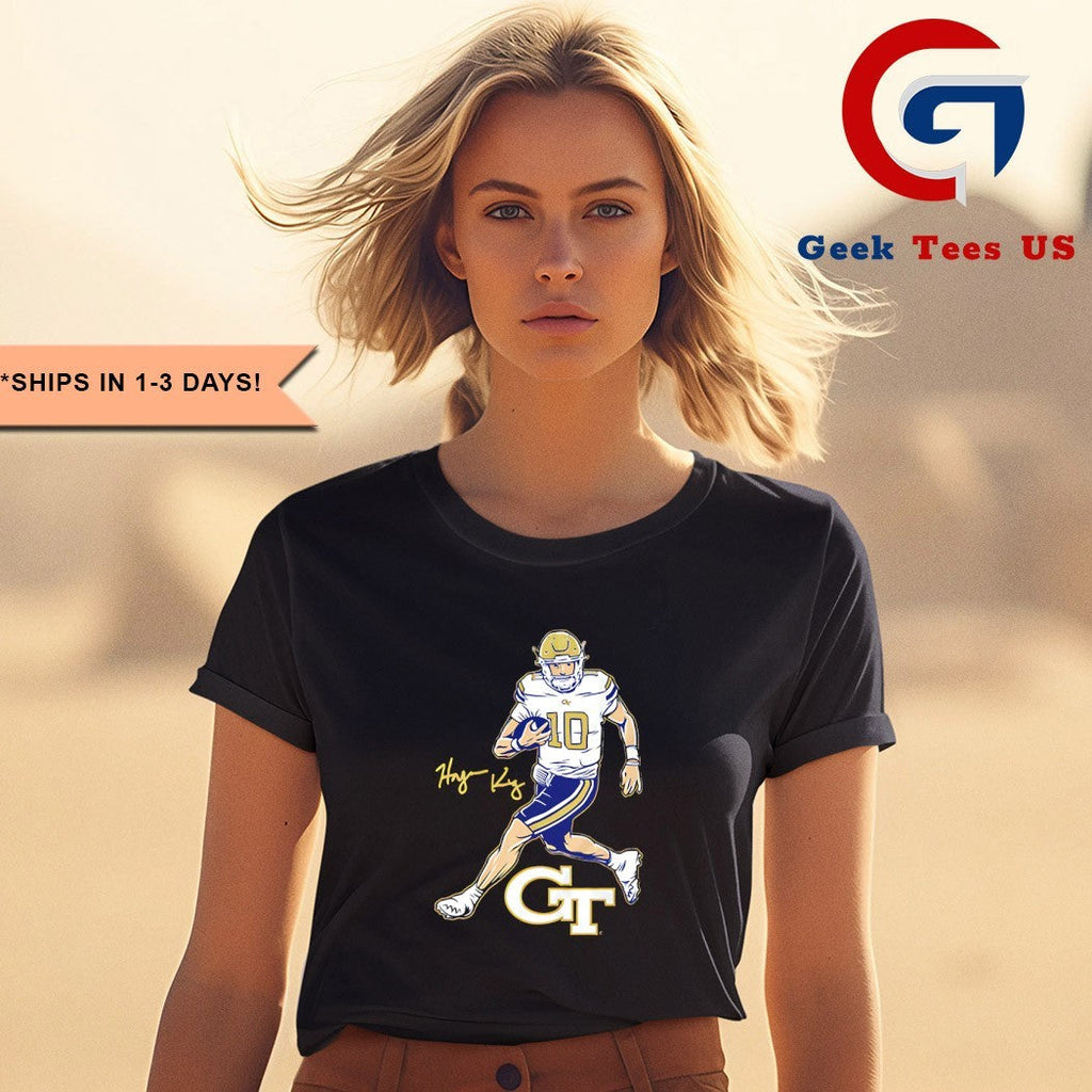 Haynes King Georgia Tech Yellow Jackets football signature shirt