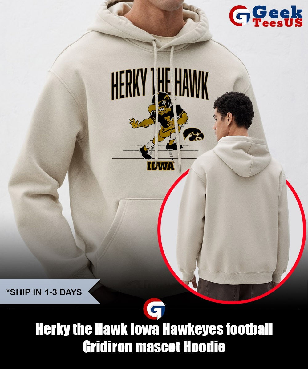 Herky the Hawk Iowa Hawkeyes football Gridiron mascot shirt
