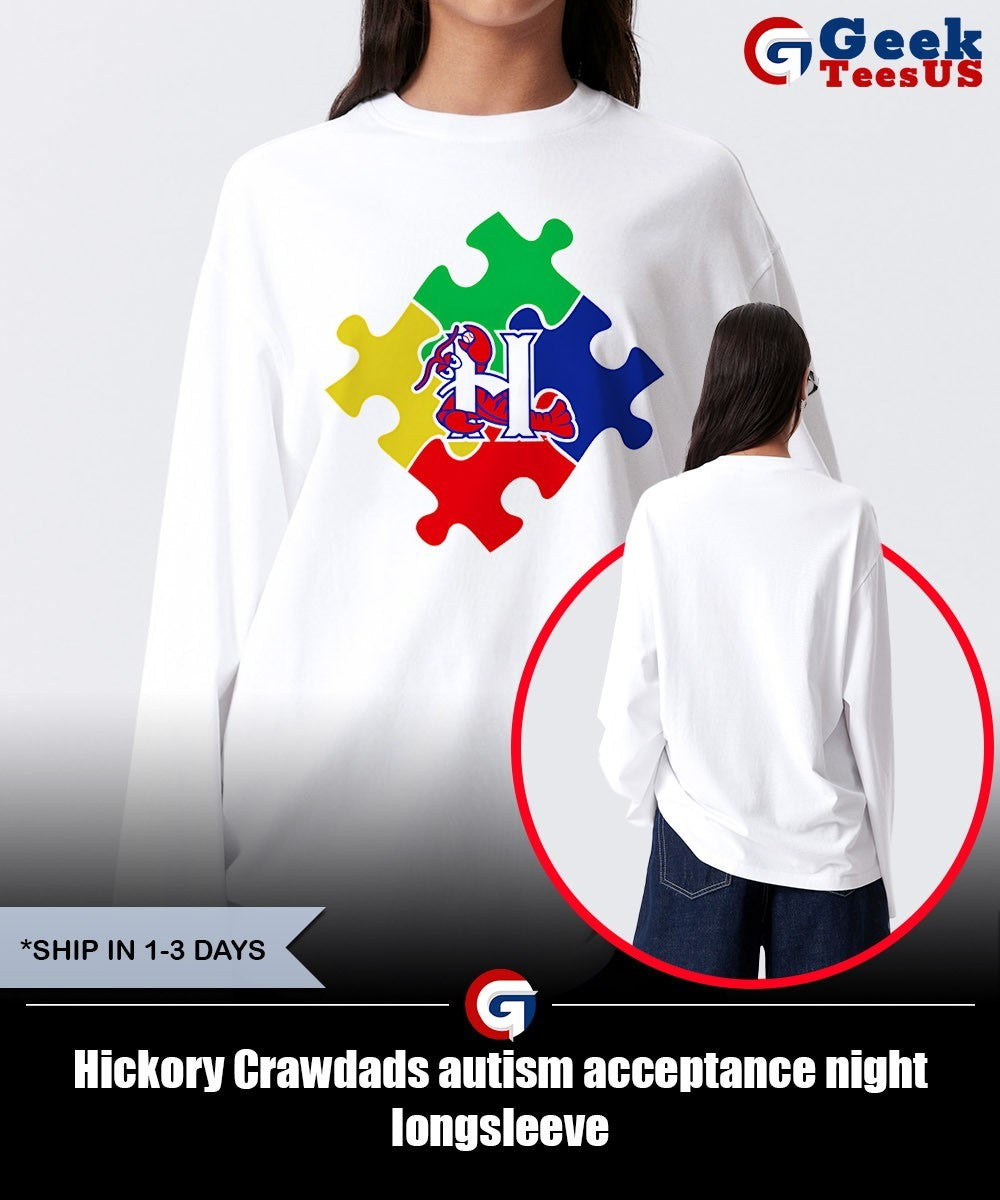 Hickory Crawdads autism acceptance night shirt