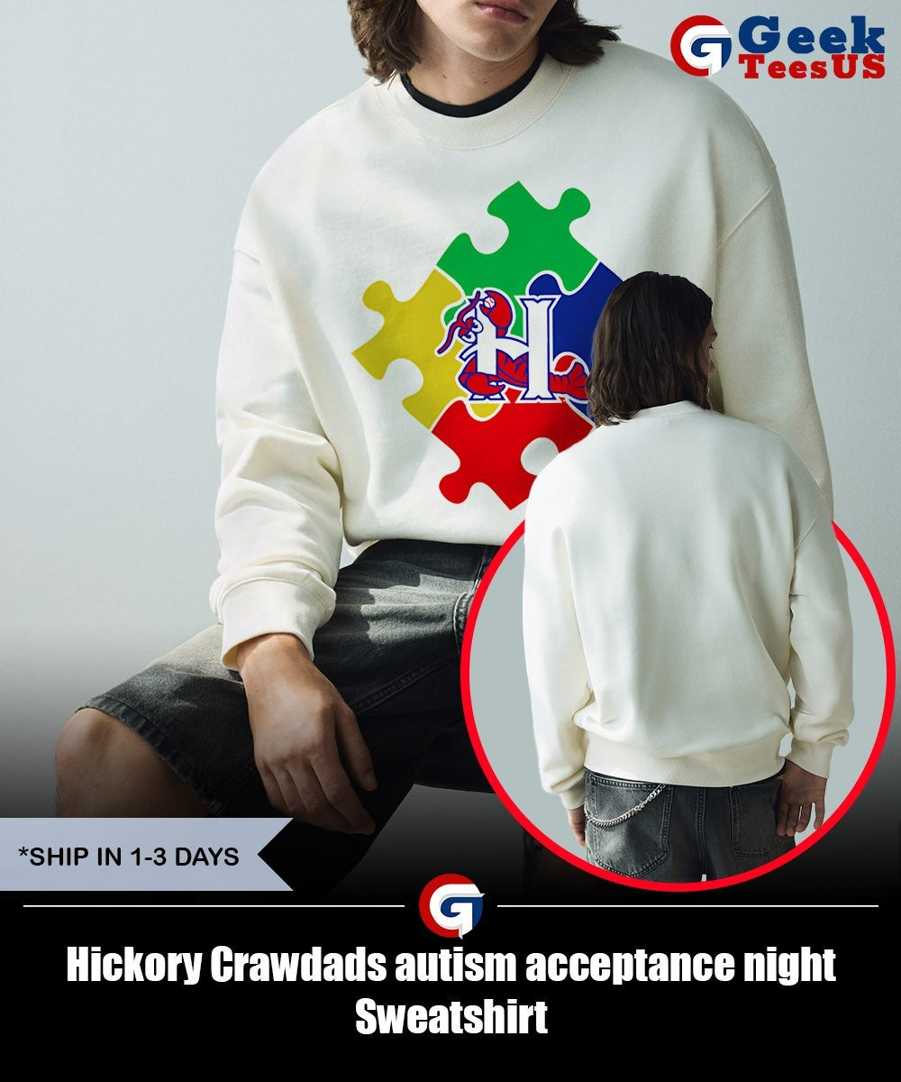 Hickory Crawdads autism acceptance night shirt
