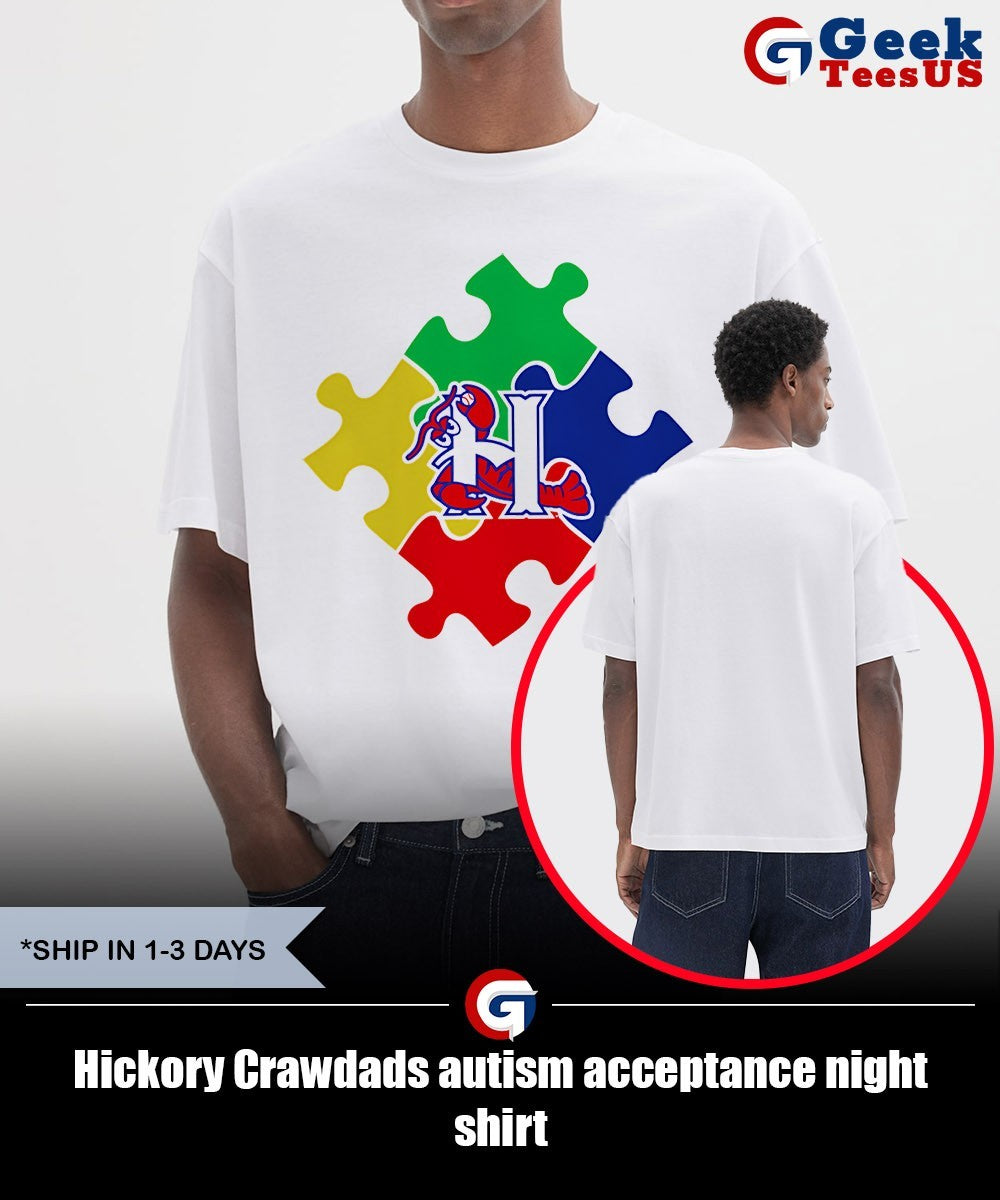 Hickory Crawdads autism acceptance night shirt