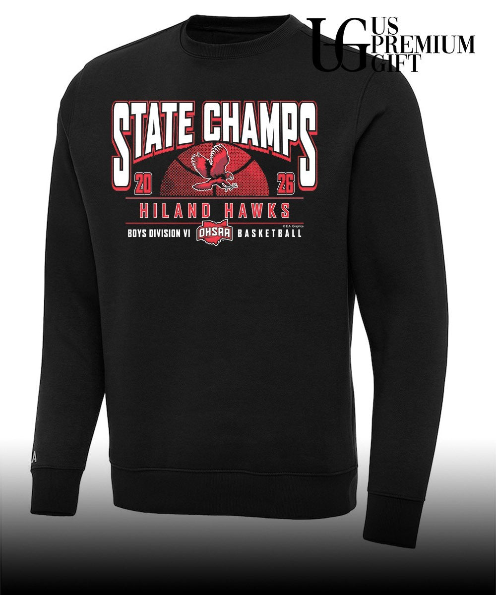 Hiland Hawks 2026 OHSAA Boys Basketball D6 State Champions shirt