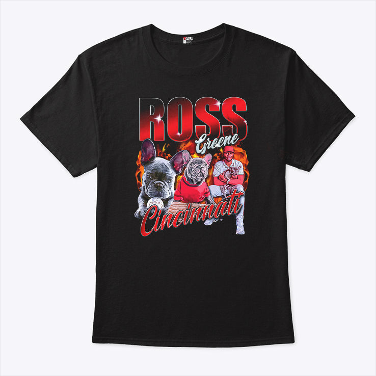 Hip Hop Ross Greene Cincinnati Reds Bulldog Baseball T Shirt
