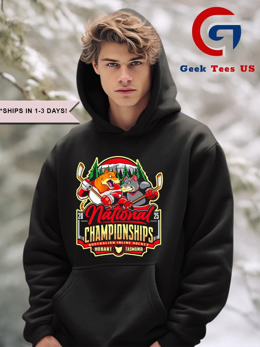 Hobart vs Tasmania Australian Inline Hockey National Championships 205 mascot shirt
