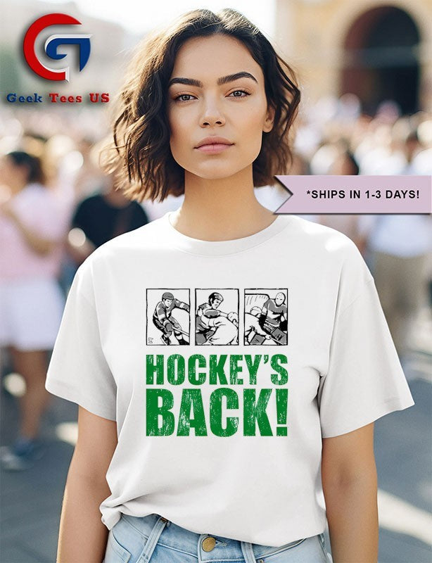 Hockey’s back NHL comic shirt