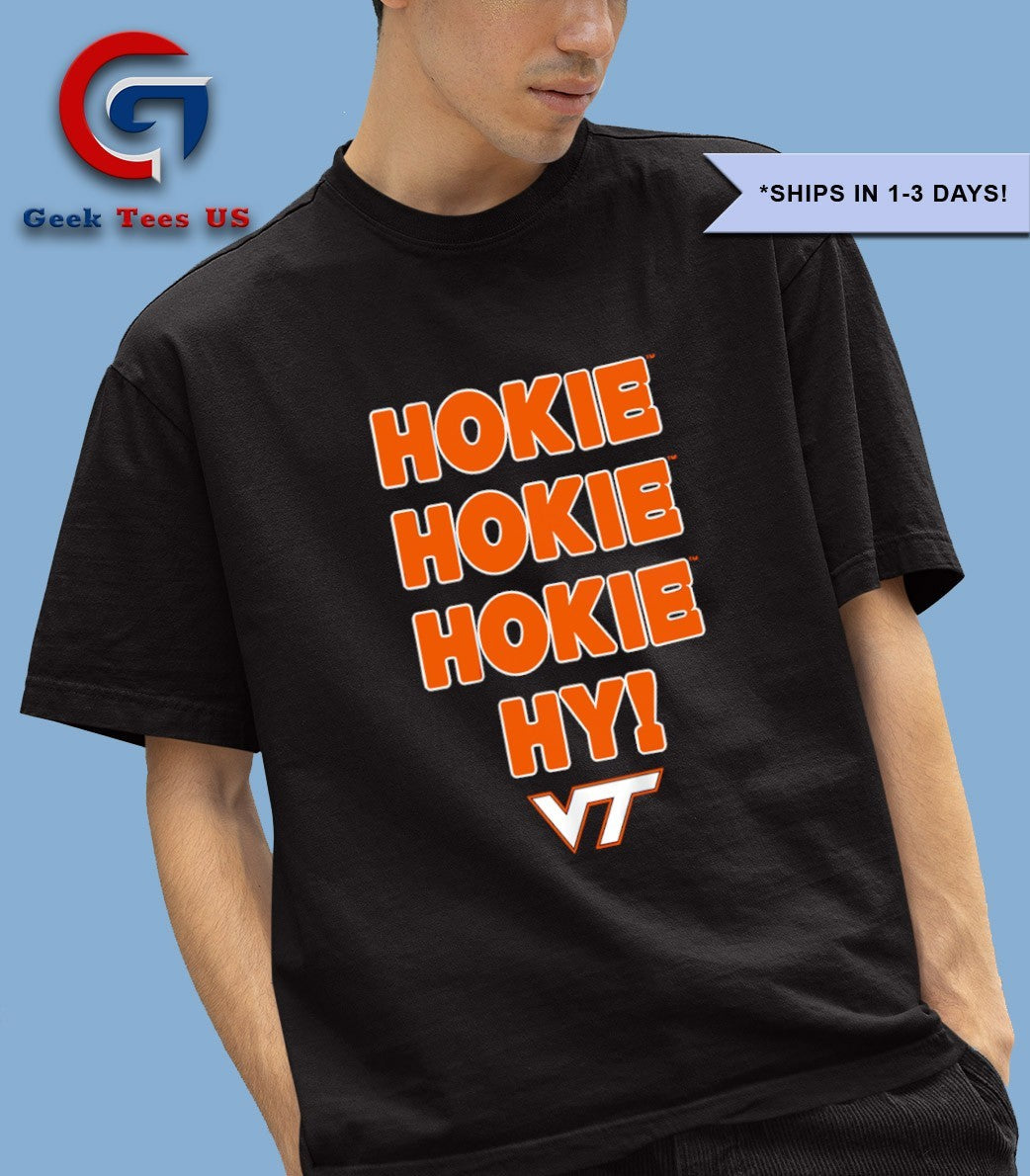 Hokie Hokie Hokie Hy slogan Virginia Tech Hokies football shirt