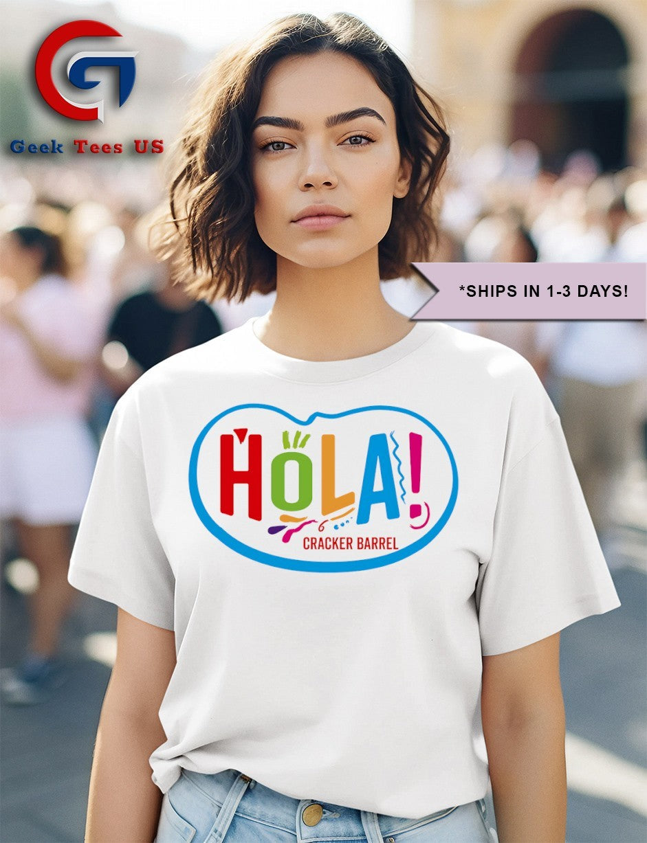 Hola Cracker Barrel logo shirt