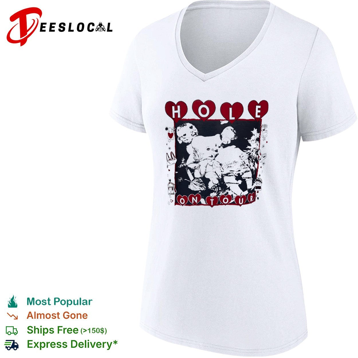 Hole On Tour Vintage Band Courtney Love shirt