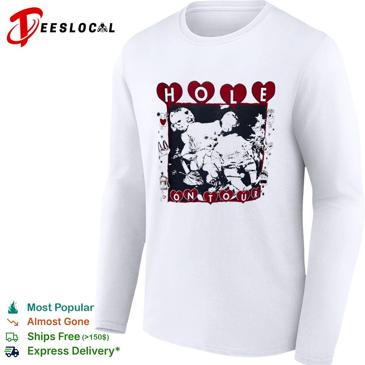 Hole On Tour Vintage Band Courtney Love shirt