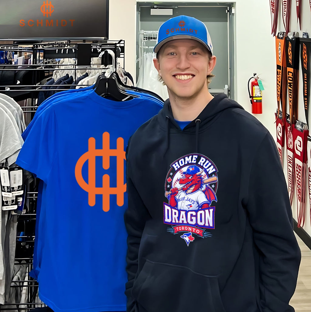 Home Run Dragon Toronto Blue Jays Royal Blue Mascot shirt