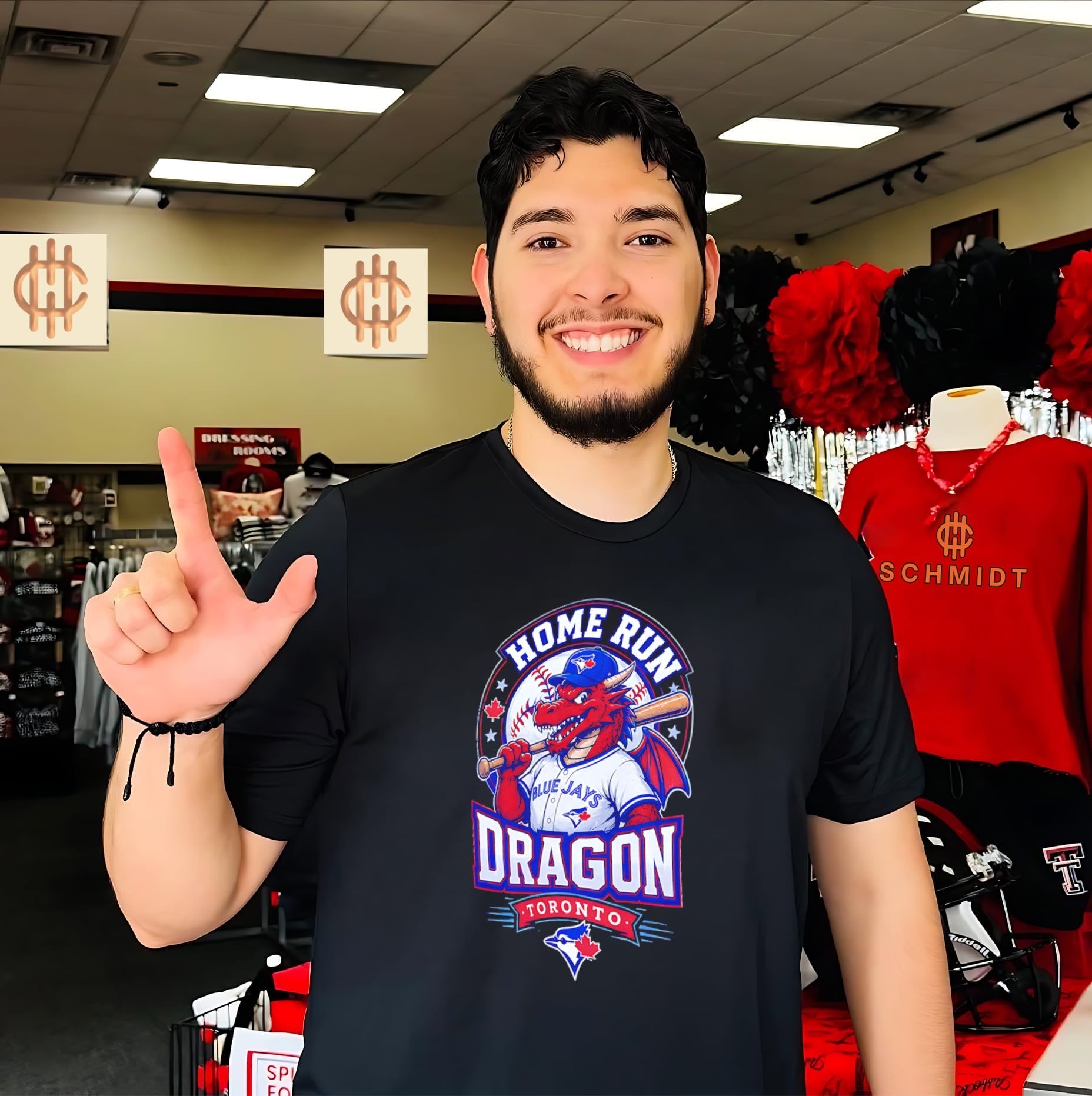 Home Run Dragon Toronto Blue Jays Royal Blue Mascot shirt