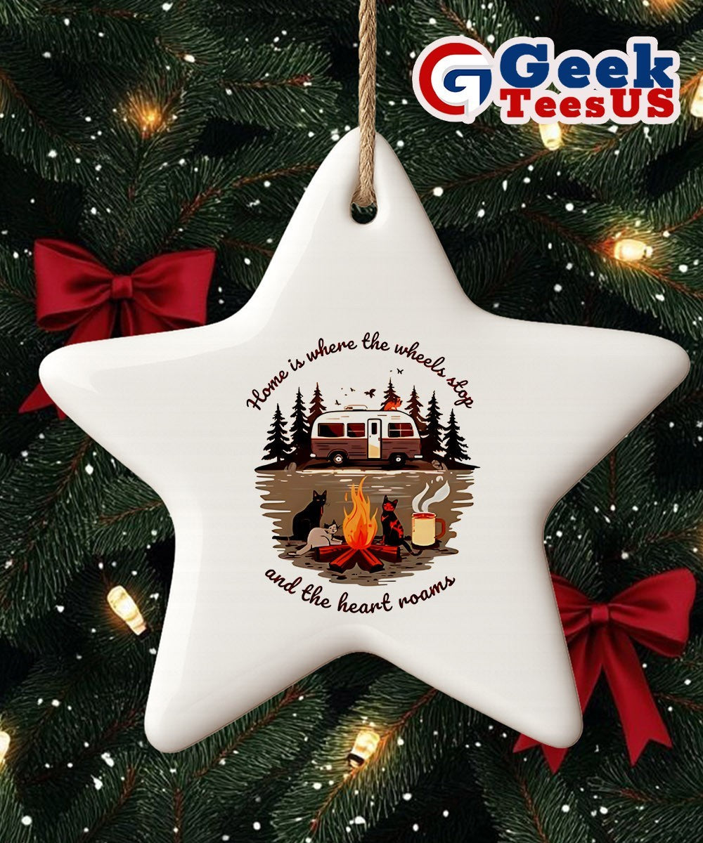 Home is where the wheels stop and the heart roams Ornament