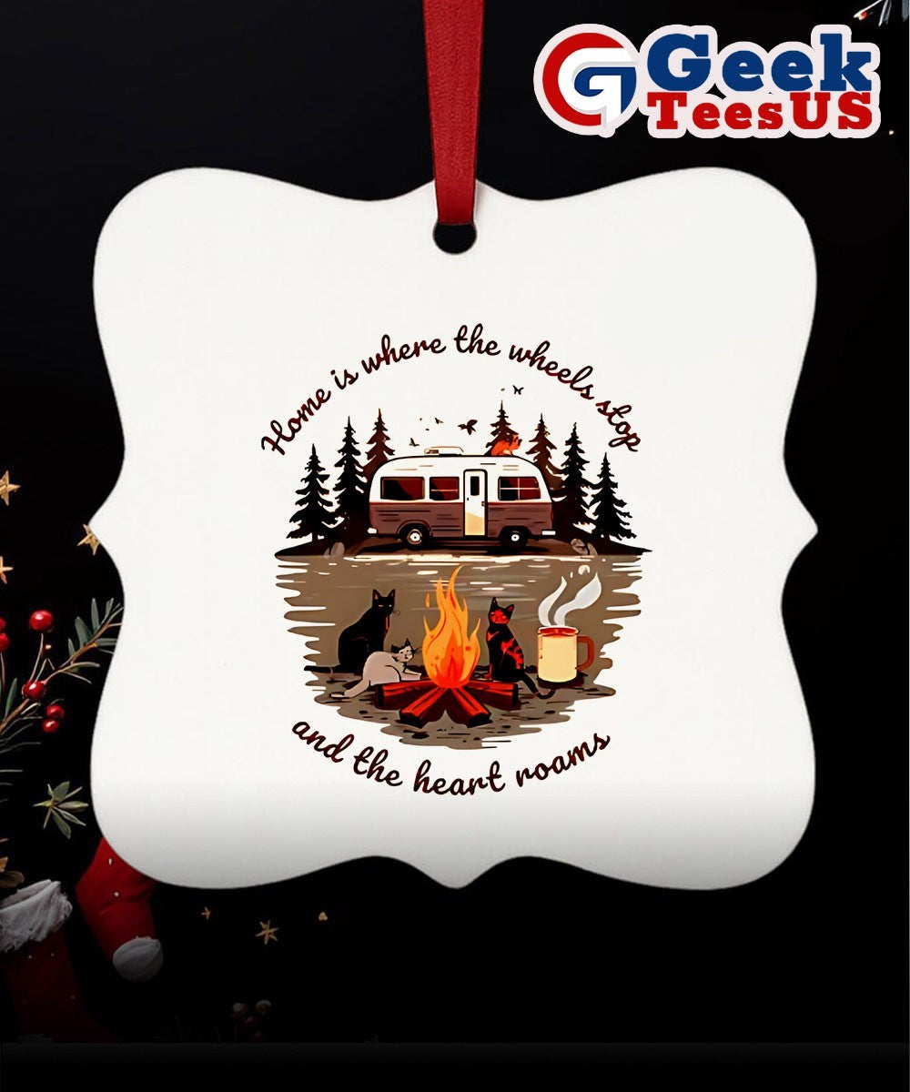 Home is where the wheels stop and the heart roams Ornament