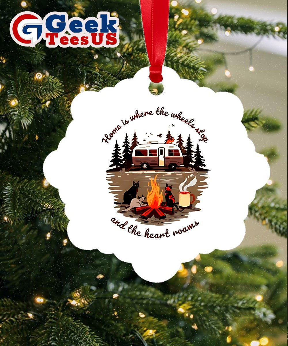 Home is where the wheels stop and the heart roams Ornament