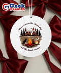 Home is where the wheels stop and the heart roams Ornament