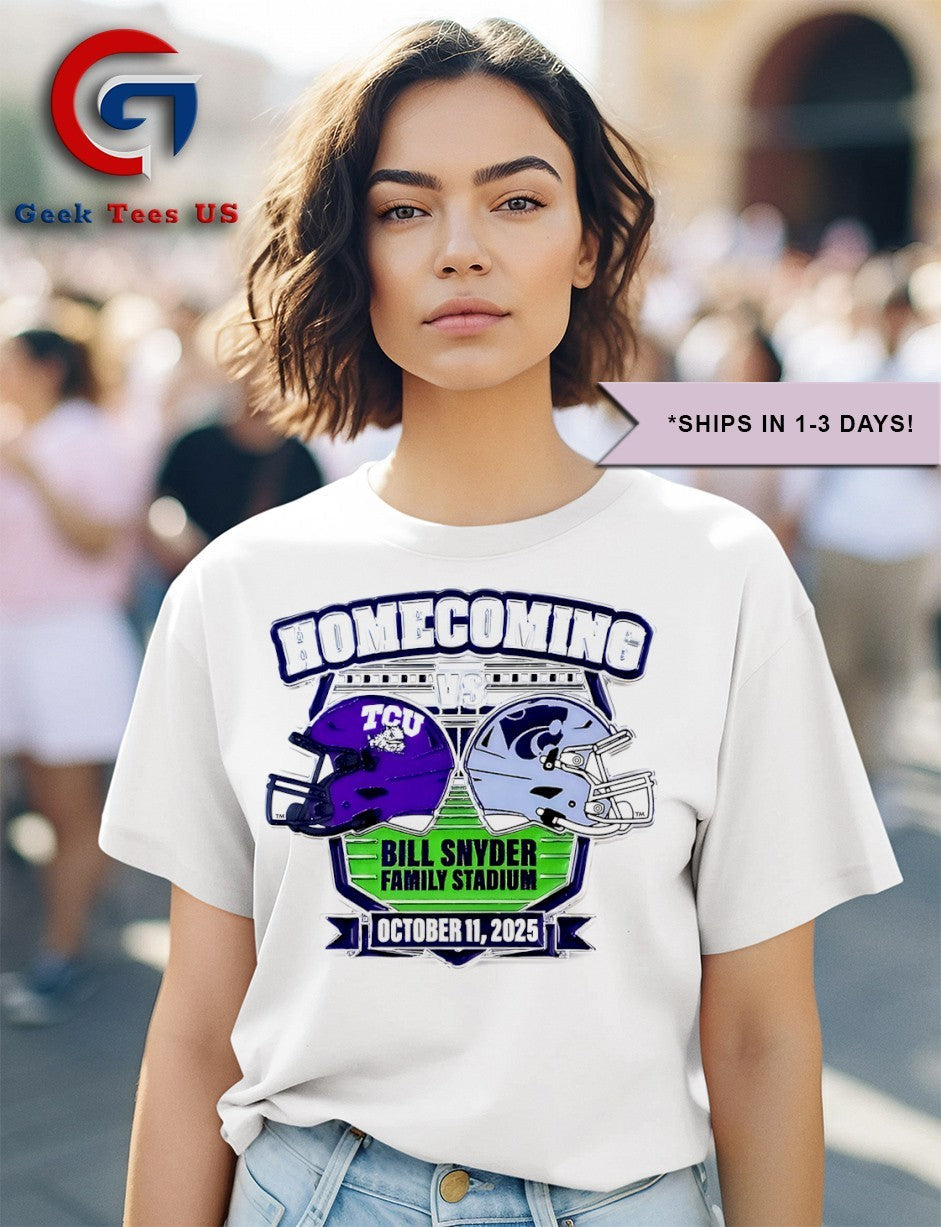 Homecoming K-State Wildcats vs TCU Horned Frogs Game Day Bill Snyder Family Stadium 2025 shirt