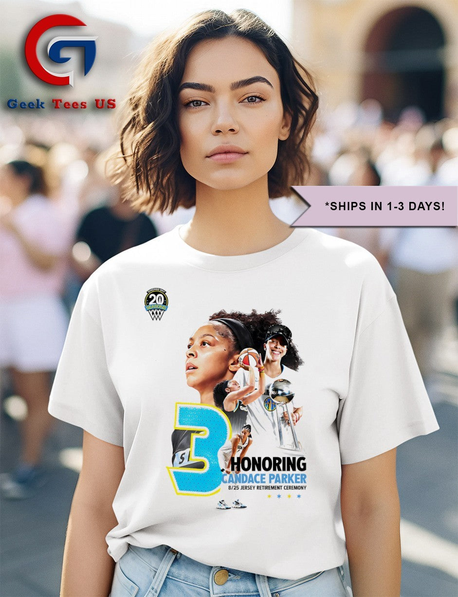 Honoring Candace Parker player Chicago Sky WNBA shirt