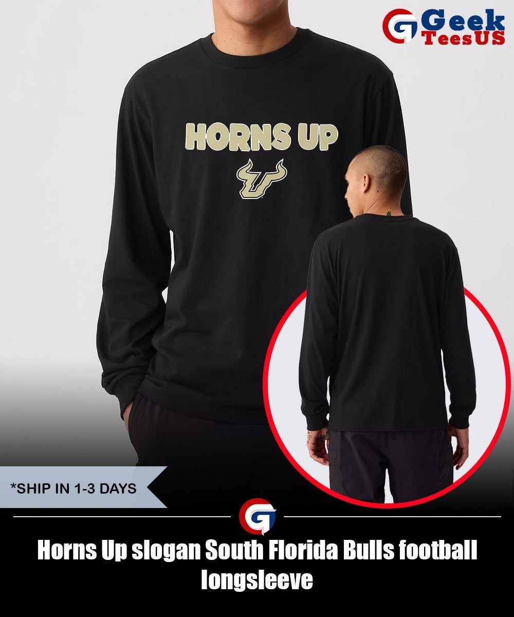 Horns Up slogan South Florida Bulls football shirt