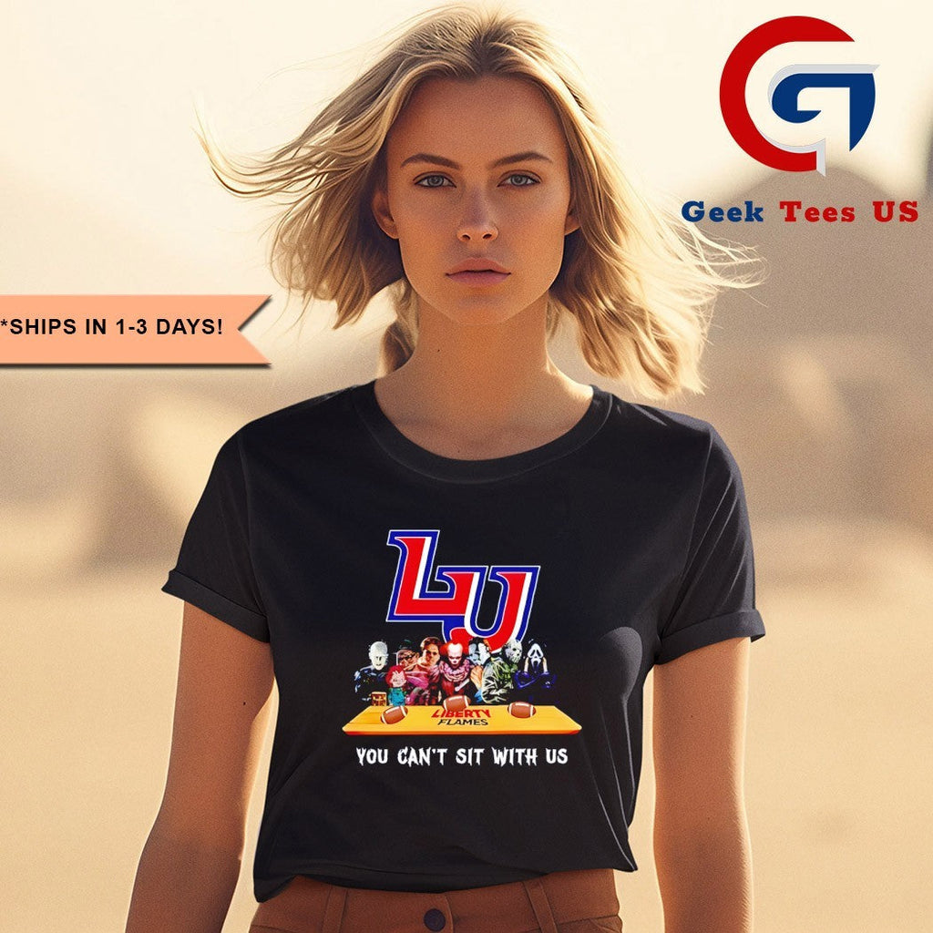 Horror characters Liberty Flames you can’t sit with us Halloween 2025 shirt