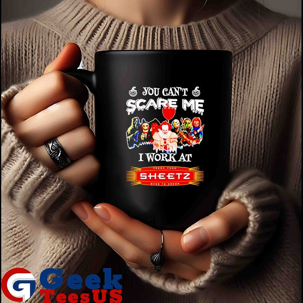 Horror characters you can’t scare me I work at Fresh Food Sheetz Halloween T-shirt