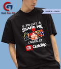 Horror characters you can’t scare me I work at Quiktrip Halloween T-shirt