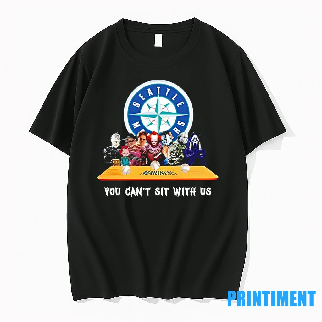Horror Movie Characters You Cant Sit With Us Seattle Mariners Halloween Tshirts Sweater
