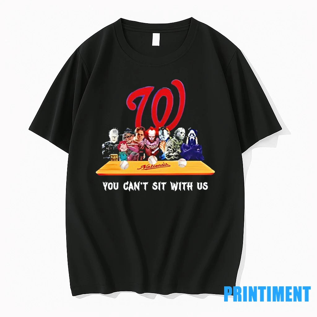 Horror Movie Characters You Cant Sit With Us Washington Nationals Halloween Tshirts Sweater