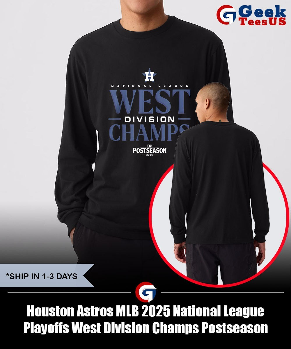 Houston Astros MLB 2025 National League Playoffs West Division Champs Postseason shirt
