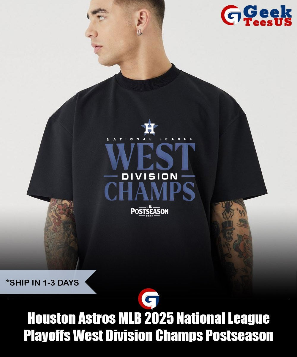 Houston Astros MLB 2025 National League Playoffs West Division Champs Postseason shirt