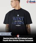 Houston Astros MLB 2025 National League Playoffs West Division Champs Postseason shirt