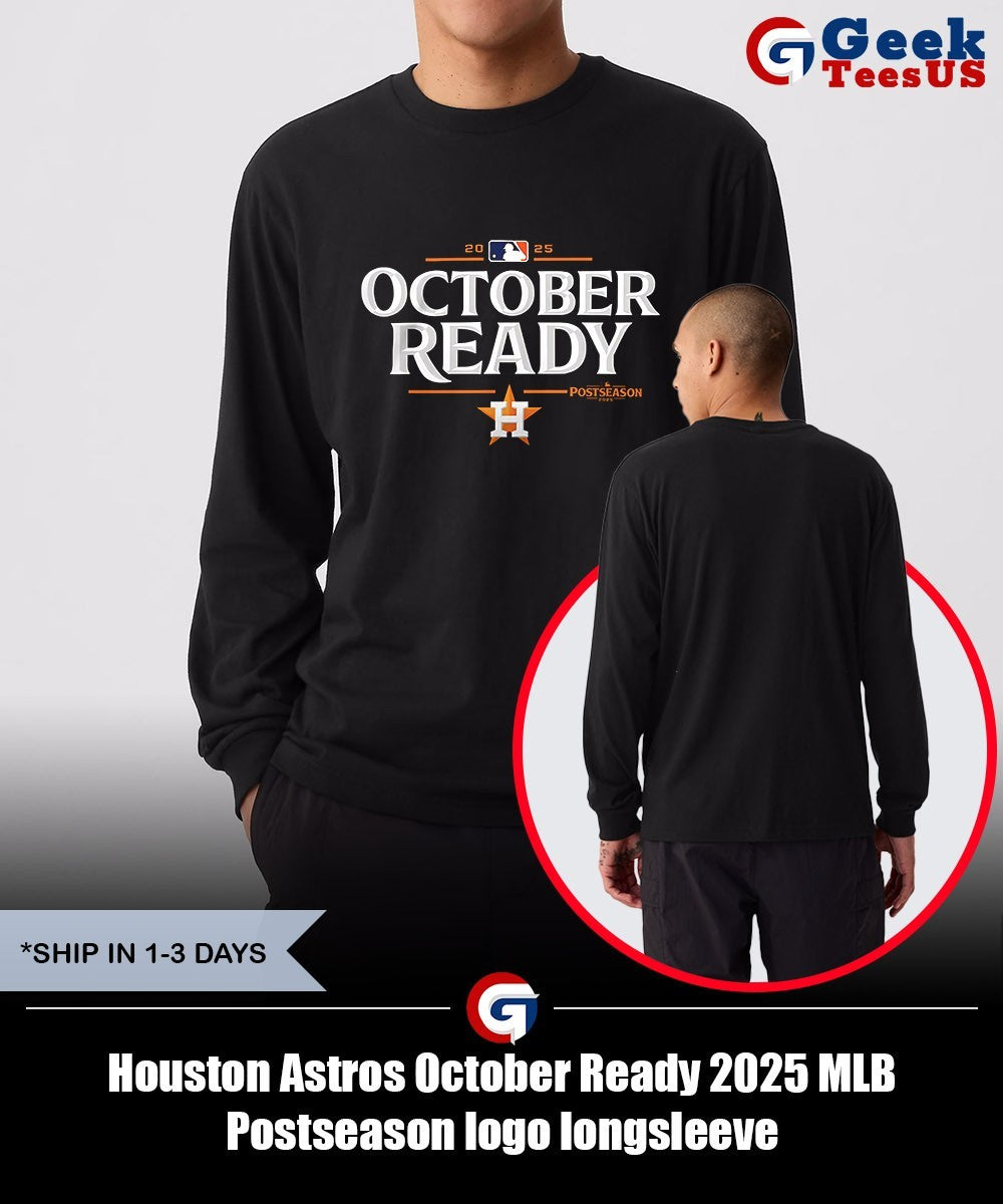 Houston Astros October Ready 2025 MLB Postseason logo shirt