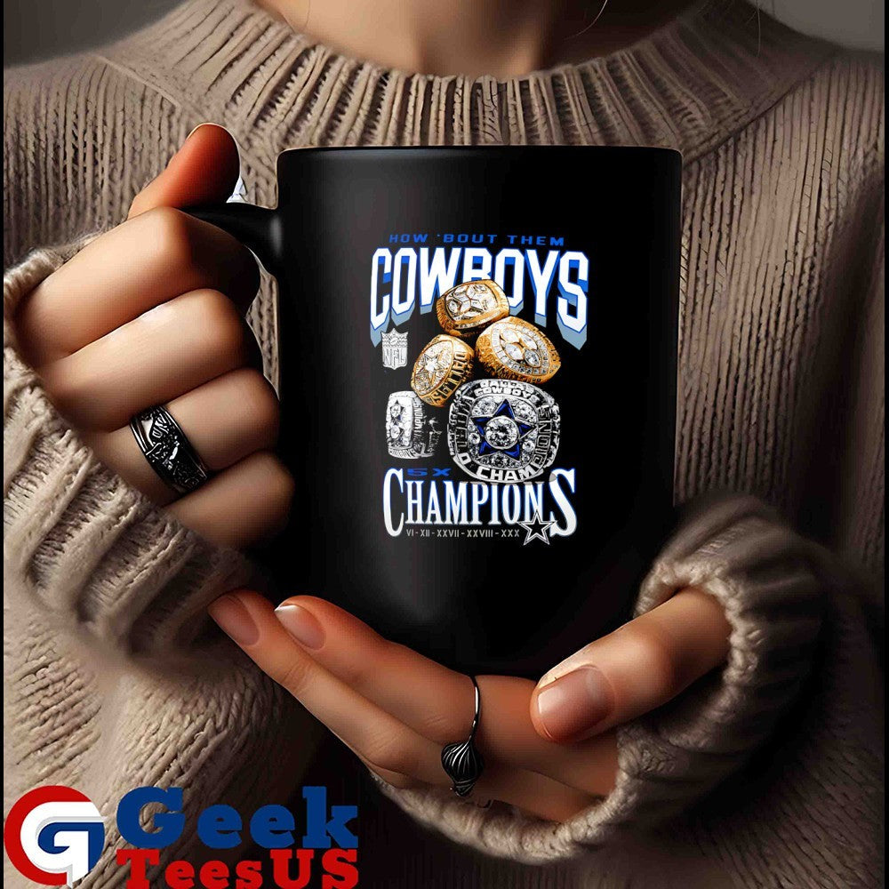 How ’bout them Dallas Cowboys 5X Champions rings shirt