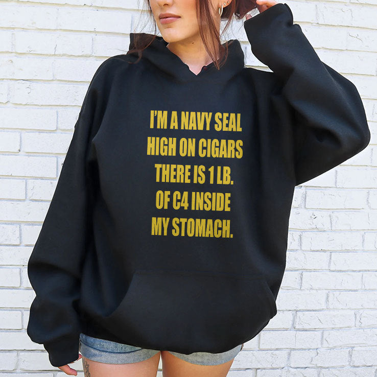 Hudson Mohawke I’m A Navy Seal High On Cigars There Is 1 Lb Of C4 Inside My Stomach Shirt