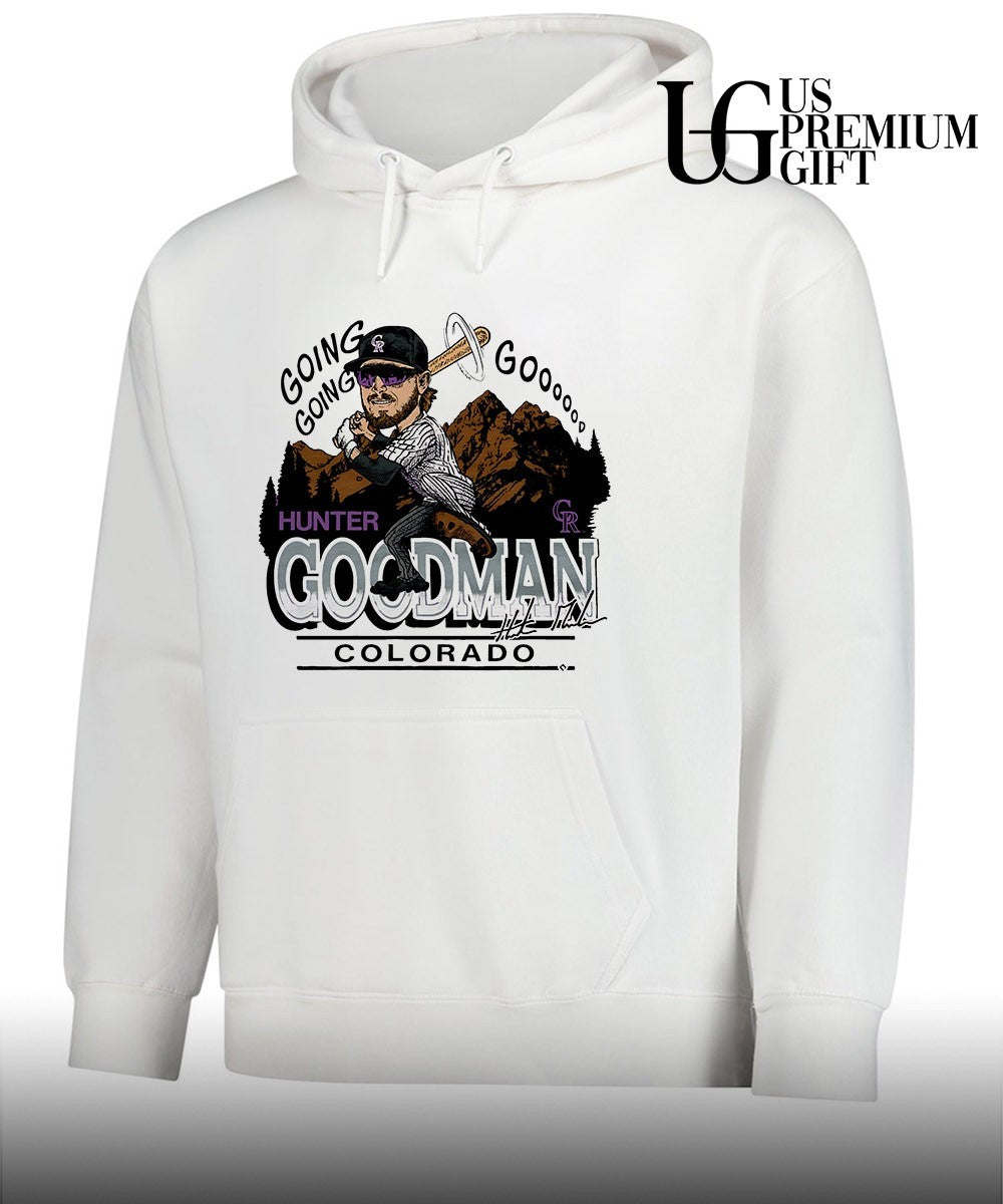 Hunter Goodman Colorado Rockies baseball caricature signature shirt