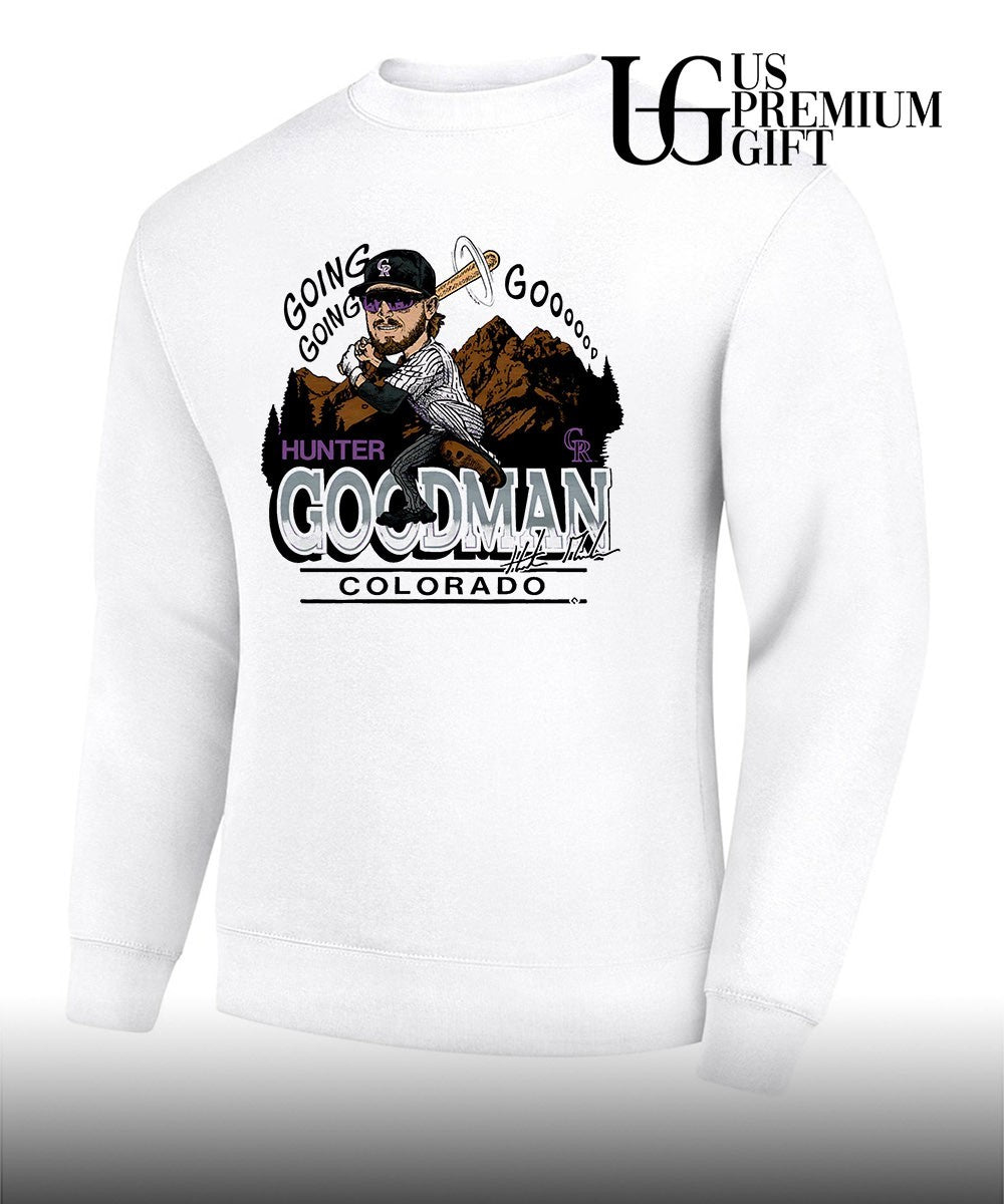 Hunter Goodman Colorado Rockies baseball caricature signature shirt