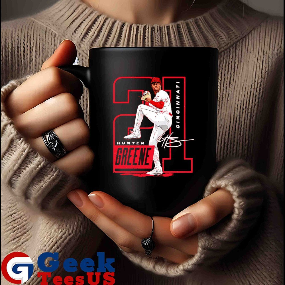 Hunter Greene No.21 Cincinnati Reds Baseball signature shirt