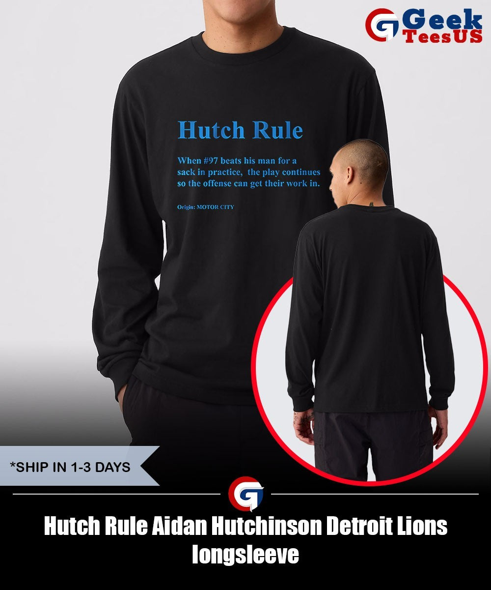 Hutch Rule Aidan Hutchinson Detroit Lions shirt