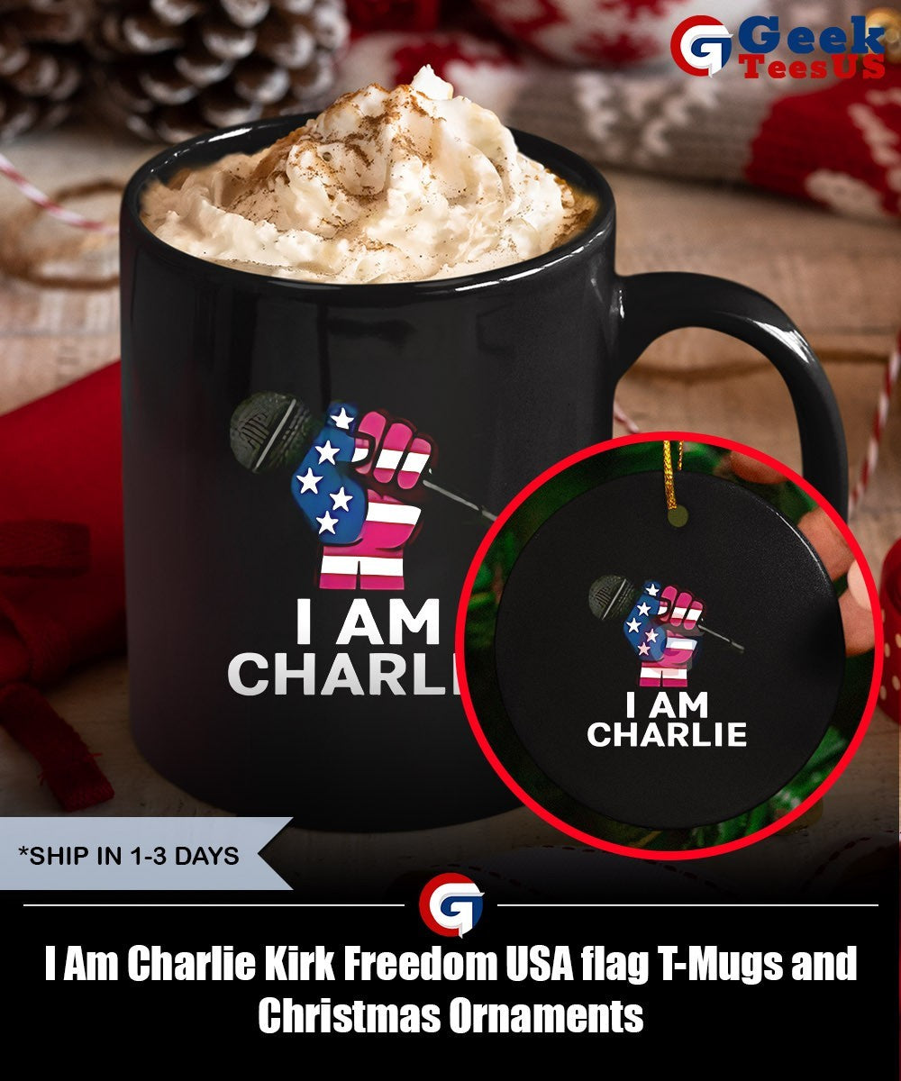 I Am Charlie Kirk Freedom USA flag T-shirt