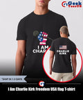I Am Charlie Kirk Freedom USA flag T-shirt