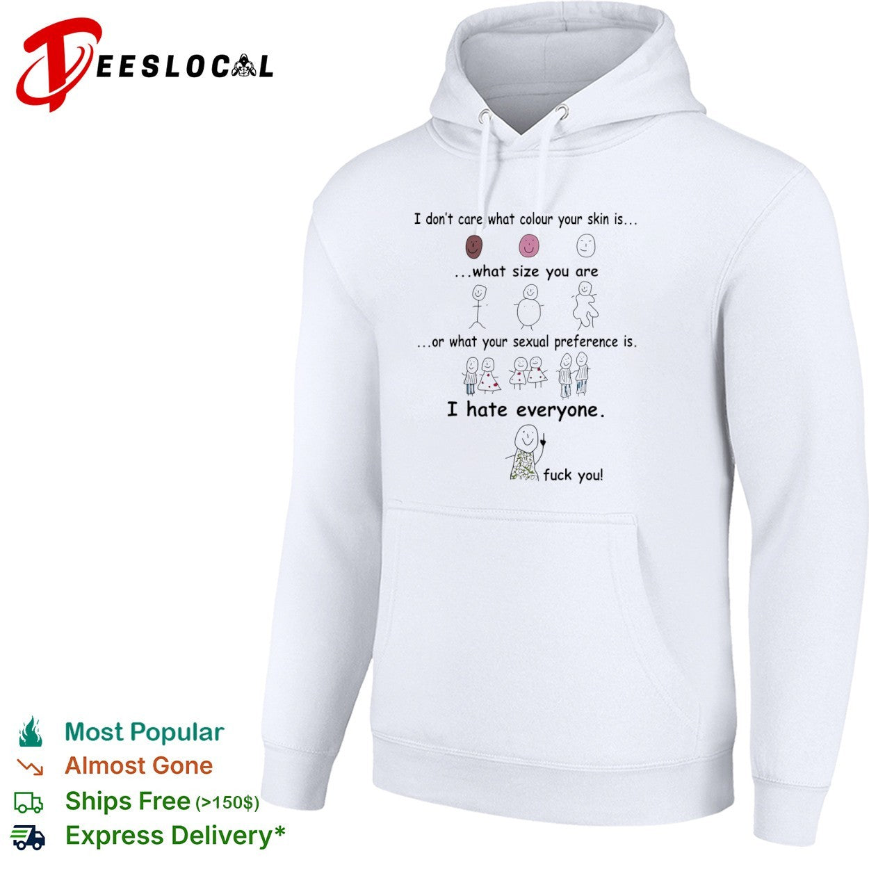 I Hate Everyone Stick Figure shirt