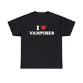 I Heart Vampires Unisex Tee, I Love Vampires T shirt