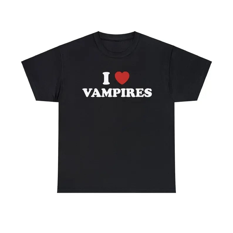 I Heart Vampires Unisex Tee, I Love Vampires T shirt