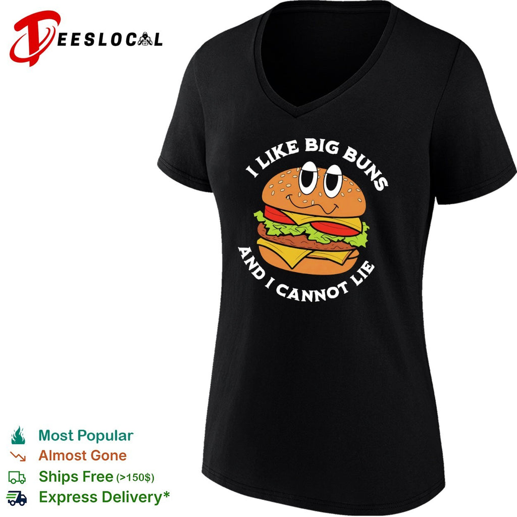I Like Big Buns and I Cannot Lie Burger Cartoon shirt