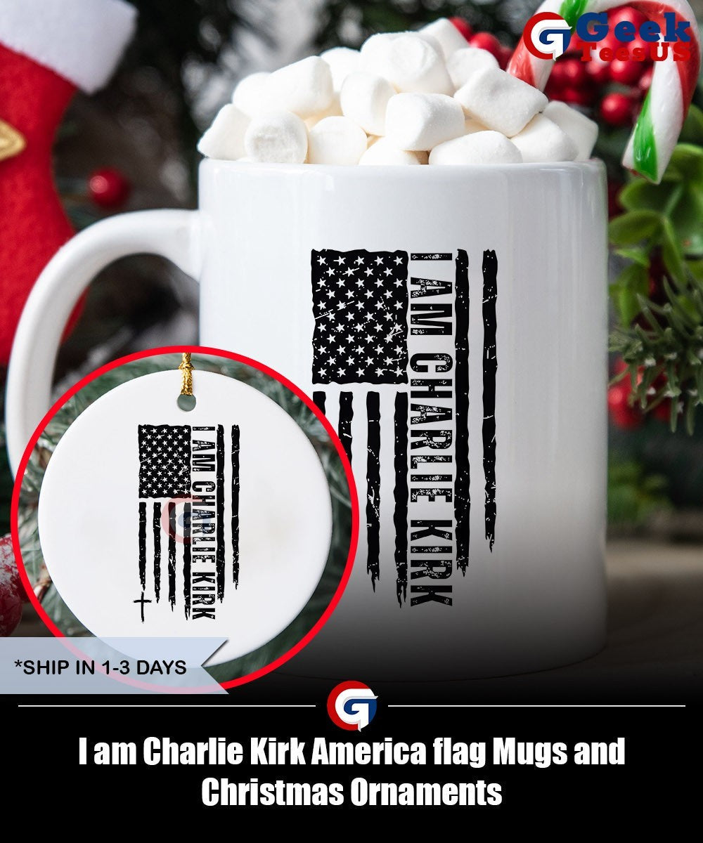 I am Charlie Kirk America flag shirt