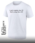 I can’t explain but I’ll find a song that will shirt