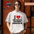 I love dino nuggets and women dominating me shirt