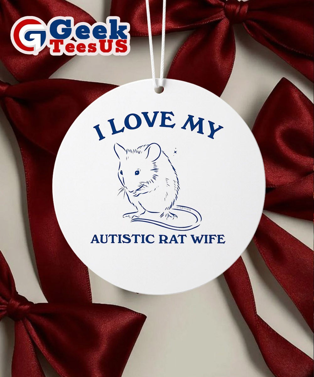 I love my autistic rat wife Ornament
