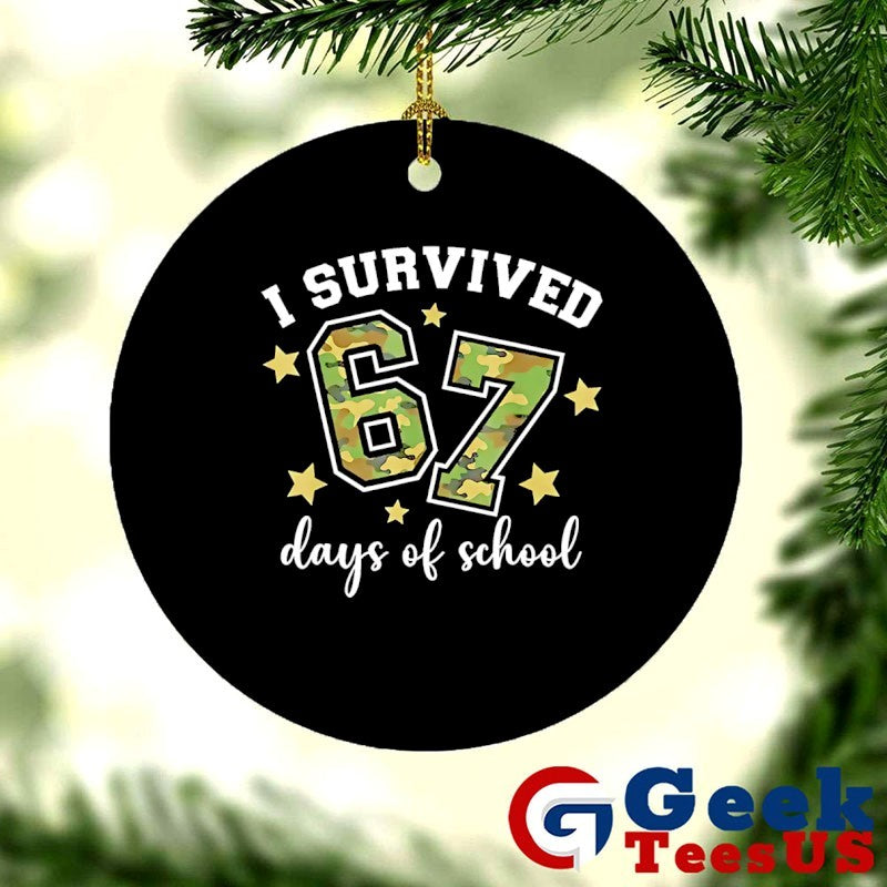 I survived 67 Days Of School Camo shirt